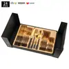 Cubiertos de Acero Inoxidable Transfronterizo de Amazon Cuchillo y Tenedor 1010 Cuchillo, Tenedor y Cuchara de Estilo Occidental Juego de 24 Piezas Cuchillo y Tenedor para Carne Caja de Regalo