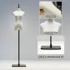Tienda de ropa accesorios para maniquíes ropa de mujer ventana maniquí de medio cuerpo perchero muñeca falsa maniquí de vestido de novia soporte de exhibición