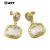 Mpe139 Novos Brincos de Comprimento Médio Estilo Clássico Natural Pérola Natural Brincos para Roupas Diárias de Trabalho para Meninas