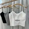 Nueva camisola para mujer, base interior, espalda descubierta, sin mangas, top corto con almohadilla en el pecho, pieza única, copa fija, top de tubo