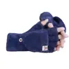 Guantes de medio dedo con envío gratuito, otoño e invierno, a la moda, nuevos y cálidos, gruesos, de terciopelo de visón de imitación para estudiantes.