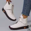 Zapatos de algodón de caña alta, zapatos casuales, forrados de felpa para invierno, cálidos, de suela suave, antideslizantes, zapatos elegantes para mujer, producto popular transfronterizo, hechos a mano con detalles cosidos