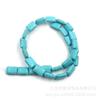 Almohada Rectangular con Cuentas de Turquesa Sintética Turquesa Blanca Artificial Palomitas de Maíz Pino Superficie de Tambor Doble Cuentas Sueltas Accesorios para Joyería DIY