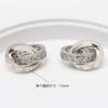 Anillo doble de diamante que conserva el color, anillo de agujero grande, pulsera de cristal, cuentas espaciadoras de circón hechas a mano, accesorios para joyería DIY