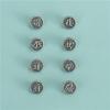 Accesorios de botón de ocho santos patronos de plata esterlina S925 de plata tailandesa, pulsera de cuerda roja tejida DIY, botón, material de joyería, bolsa