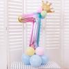 Columna de Globos Celebración del Día 100 Guía de Camino Decoración para Fiesta de Cumpleaños Globo Grande de Número Graduado de 32 Pulgadas Decoración de Cumpleaños