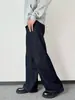 Calça jeans azul retro americana para homens, estilo high-street, adequada para primavera e outono, levemente bootcut, perna reta, calça comprida, calça casual versátil de perna larga