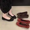 Nuevos Zapatos de Hada de Verano 2026, Zapatos de Tacón Bajo Suaves, Mocasines Planos Suaves de Gamuza con Lazo Poco Profundo, Zapatos Slip-On Versátiles