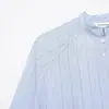 2026 Estilo Europeu e Americano Transfronteiriço Aliexpress Venda Quente Moda Camisa de Bolso Xadrez Solta com Bolso Listrado