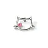 Aretes de Titanio con Zirconia de Gatito, Tornillos para Cartílago de Oreja, Tornillos para Labio, Accesorios de Joyería para Piercings Corporales, Venta Directa del Fabricante