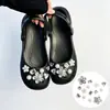 Accesorios para zapatos de zueco de ballet con mariposa de diamantes brillantes INS, hebilla de zapato universal desmontable hecha a mano de vidrio con strass blanco DIY
