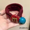 Elásticos de Cabelo Coloridos M&M Bola para Mulheres 2026 Novo Estilo Sem Costura Alta Elasticidade Corda para Rabo de Cavalo Corda para Coque Acessório de Cabelo