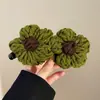 Pinza de Plátano Flor de Lana Pinza Vertical Pasador para Mujer 2025 Nuevo Elegante Tocado para Cabello Semirrecogido Pinza para el Cabello en la Parte Posterior de la Cabeza