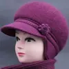 Gorros Cálidos para Mujeres de Mediana Edad y Mayores, Madres, Protección contra el Frío de Otoño e Invierno, Gorros de Punto con Protección para las Orejas para Personas Mayores y Abuelas, Gorros de Lana con Forro de Felpa