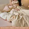 Juego de ropa de cama de jacquard de lujo, de cuatro piezas, algodón puro, nueva colección otoño/invierno 2026, funda nórdica y sábana de tela cepillada, que exuda una sensación de alta gama