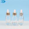 Botella de líquido Essence nueva 30ml gotero de cabeza de plástico botella de aceite esencial fondo grueso botella de líquido de vidrio líquido para la piel sub-botella