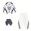 Roupas Infantis da Moda Street Dance Roupas Infantis Hip-Hop Conjunto de Bateria Roupas de Performance Preto e Branco Roupas Infantis Hip-Hop da Moda Roupas de Performance para Meninas