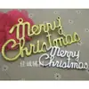 Dourado e Prateado Galvanizados Letras em Inglês Feliz Natal Acessórios de Natal 5 Tamanhos
