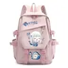 Mochila de Dibujos Animados Anime Tiburón Chica Gawr Gura, para Niños y Niñas, Estudiantes de Primaria y Secundaria, Gran Capacidad, Bolso Escolar Casual