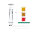 En stock botella de vinagre de salsa de soja multi-especificación roscada botella de aceite de sésamo botella de vidrio de aceite de sésamo negro botella vacía con tapa tapa de anillo de tiro