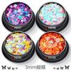 Venta al por mayor de lentejuelas para uñas de mariposa de 3 mm con formas especiales, purpurina fina en polvo de resina epoxi PET, decoraciones mixtas para bricolaje