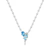 Colar Europeu e Americano da Moda Tendência Estrela e Lua Céu Estrelado com Diamantes, Corrente de Clavícula Estilo Ins, Amazon Tk Venda Quente Atacado para Mulheres