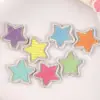 Parche Bordado de Estrella de Cinco Puntas y Corazón en Colores Macaron, Parche Autoadhesivo DIY, Pegatina de Tela para Ropa, Bolsos y Diarios, Lindo