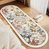 Alfombra floral nórdica para dormitorio, alfombra tipo cachemira, cómoda manta de noche, manta para sofá de sala de estar, manta para mesa de centro, alfombra para vestidor
