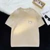 Camiseta de Manga Curta Masculina Solta Gola Redonda Pesada Casual Americana Top Verão Simples Fashionável Combina com Tudo Camiseta de Meia Manga