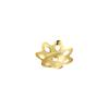 Separador de cuentas hueco en forma de flor de plata esterlina S925, soporte vacío, accesorio de joyería DIY, soporte de cuerda, espaciador de cordón, chapado en oro K