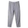 Liquidación mercancía de comercio exterior últimas unidades etiqueta cortada pantalones casuales de sarga de algodón elástico ajustados rectos de negocios para hombre primavera y otoño pantalones para hombre