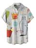Verano 2024 Amazon Nuevo Vacaciones Junto al Mar Moda Impresa en 3D Casual Trendy Camisa Hawaiana de Manga Corta para Hombre