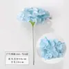 Hortensia artificial de cabeza única al por mayor para decoración de bodas, materiales de fondo y uso especial para escaparates de centros comerciales y paisajismo de paredes de flores