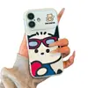 Pareja Abrazando a un Gato Cariñoso Adecuado para Funda de Teléfono Apple 17Promax Corazón de Burbuja Dibujo Animado Huawei Xiaomi 17Vivo