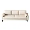 Sofá pequeño combinado estilo crema cuero rascador de gatos habitación de alquiler sala de estar apartamento tienda de ropa salón de belleza recepción mostrador de recepción descanso