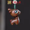 Pingente de Corrente para Celular Sapo de Madeira Arco-Íris Yiming Xianyuan Sandália Criativa de Sândalo Animal Desenho Animado Sapo Ornamento
