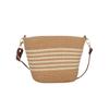 Bolso pequeño tejido retro francés para mujer, nuevo bolso tejido de paja de moda, bolso de playa para vacaciones, bolso bandolera informal retro.
