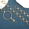 Accesorios de moda transfronterizos europeos y americanos, cadena de cintura circular metálica de moda para mujer, cadena corporal de cintura versátil y única, venta al por mayor desde el fabricante