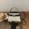 Novo Modelo da Primavera de 2026 com Design de Padrão de Pedra, High-End, Fashion, Estiloso, Versátil, Simples, de Ombro Único, Transversal, Bolsa de Mão Kelly
