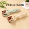 Producto popular en líneaHerramienta de masaje de puntos de acupuntura de meridianos de articulaciones de mano de cuatro rodillos de madera maciza mejorada y rascador de dedos