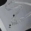 Collar de Estrella de Doble Capa con Diseño Hip-Hop, Accesorio de Personalidad de Nicho, Cadena para Clavícula de Gama Alta para el Festival Qixi para Hombres y Mujeres