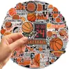50 Hojas Baloncesto Competición Deportiva Dibujos Animados Papelería Infantil Botella de Agua Cuaderno Pegatinas Decorativas Impermeables Paquete