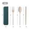 Juego de Tres Piezas de Vajilla de Trigo: Cuchara, Tenedor y Palillos. Portátil para Viajes al Aire Libre. Suministrado por Fabricante de Guangzhou. Diseño Moderno y Sencillo