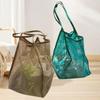 Bolso de Hombro de Malla Transparente, Moderno, Ligero, Gran Capacidad, Versátil para Juguetes, Cosméticos, Ropa, Bolsa de Compras, Bolsa de Playa