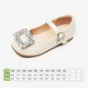 Zapatos de Cuero Infantiles Snuffy para Niñas con Brillos de Pedrería 2026 Nuevo Estilo Otoño Moda Princesita Zapatos de Suela Suave