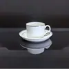 Conjunto de Xícara e Pires para Café Estilo Coreano Transfronteiriço Xícara de Café Branca Pura Xícara de Cerâmica Conjunto de Xícara e Pires para Café para Home Office Venda por Atacado