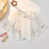 Ropa de bebé recién nacido de media espalda, chaqueta de bebé de 0 a 3 meses, ropa de bebé recién nacido de primavera y otoño, ropa de bebé monje, clase A, algodón puro