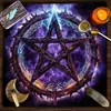 Mantel de Tarot, Mantel de Mesa con Placa de Hexagrama Estrella de Fases Lunares, Mantel de Terciopelo Súper Suave