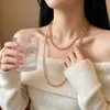 Collar de doble uso de lujo ligero estilo francés para mujer, cadena larga versátil de alta gama para suéter, accesorio para el cuello de diseño de nicho