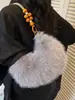 Yaozi 2026 bolso de felpa de moda para principios de otoño, bolso de hombro de gran capacidad, bolso de felpa para debajo del brazo, bolso con forma de dumpling